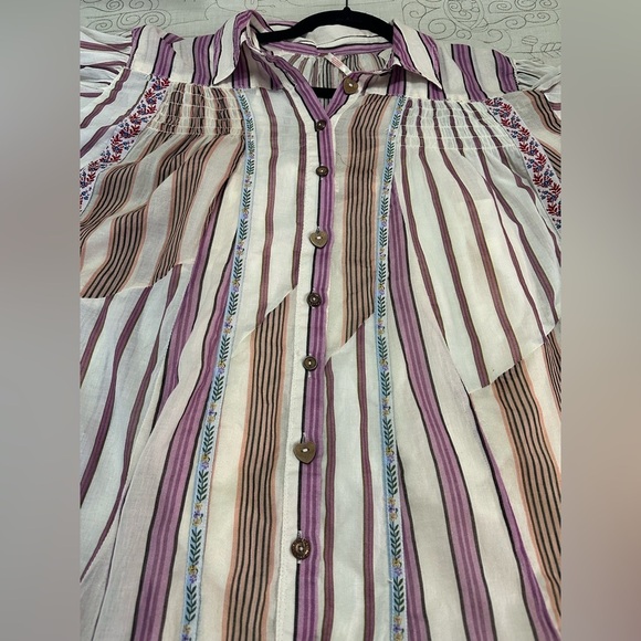 NWT Free People Sweet Dreams Maxi Dress XS/S Tea Combo Striped - Picture 9 of 15
